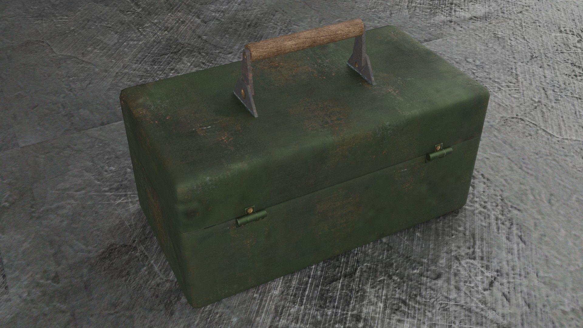 Metal Tool Box Low-poly 3D model_1