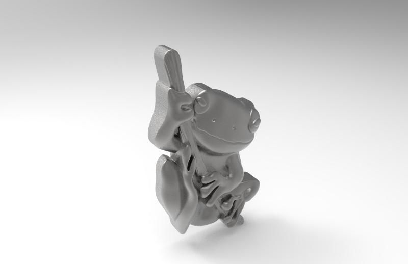 Frog pendant  3D print model_7