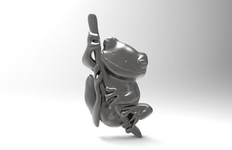 Frog pendant  3D print model_5