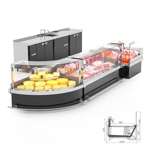 Refrigerated Display Cases 3D model
