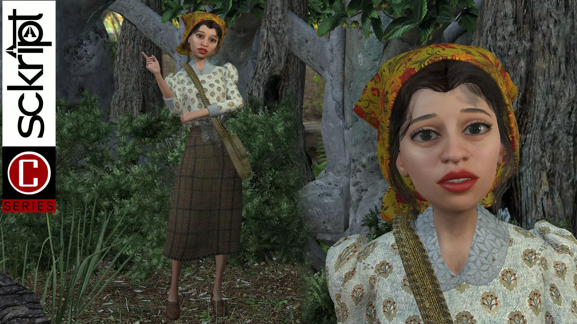 WWII A Country Girl 3D model_0