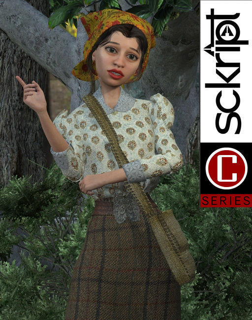 WWII A Country Girl 3D model_3