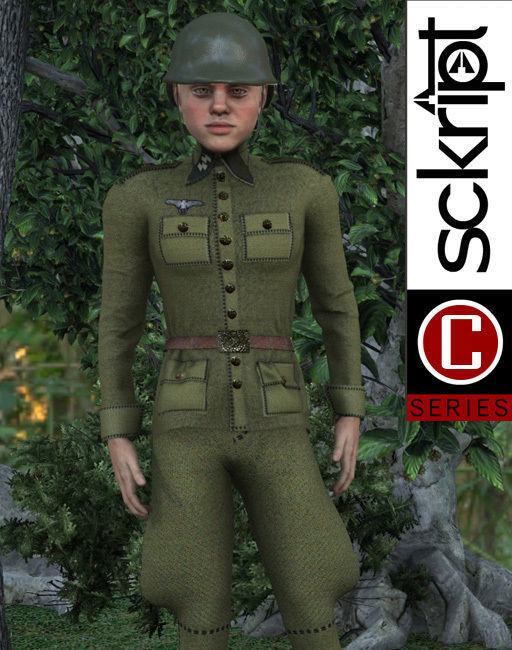 WWII German Soldier 3D model_3