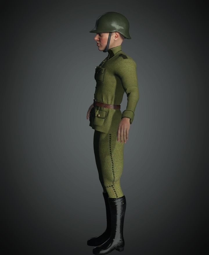 WWII German Soldier 3D model_5