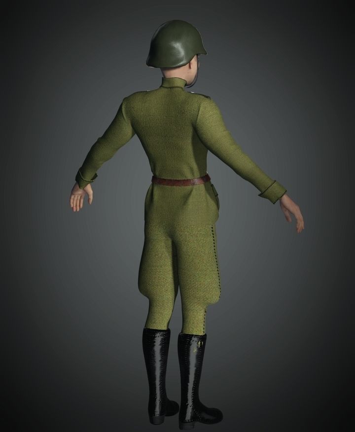 WWII German Soldier 3D model_6