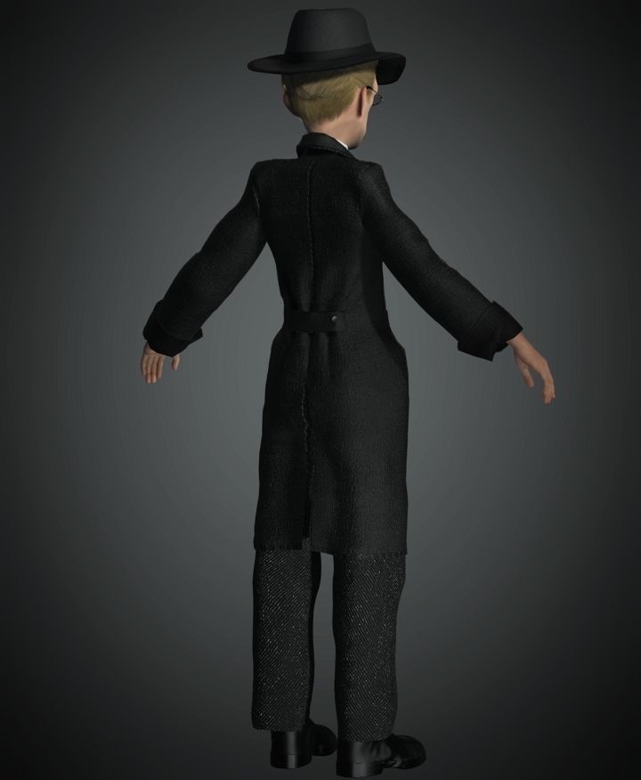 WWII Gestapo Agent 3D model_6