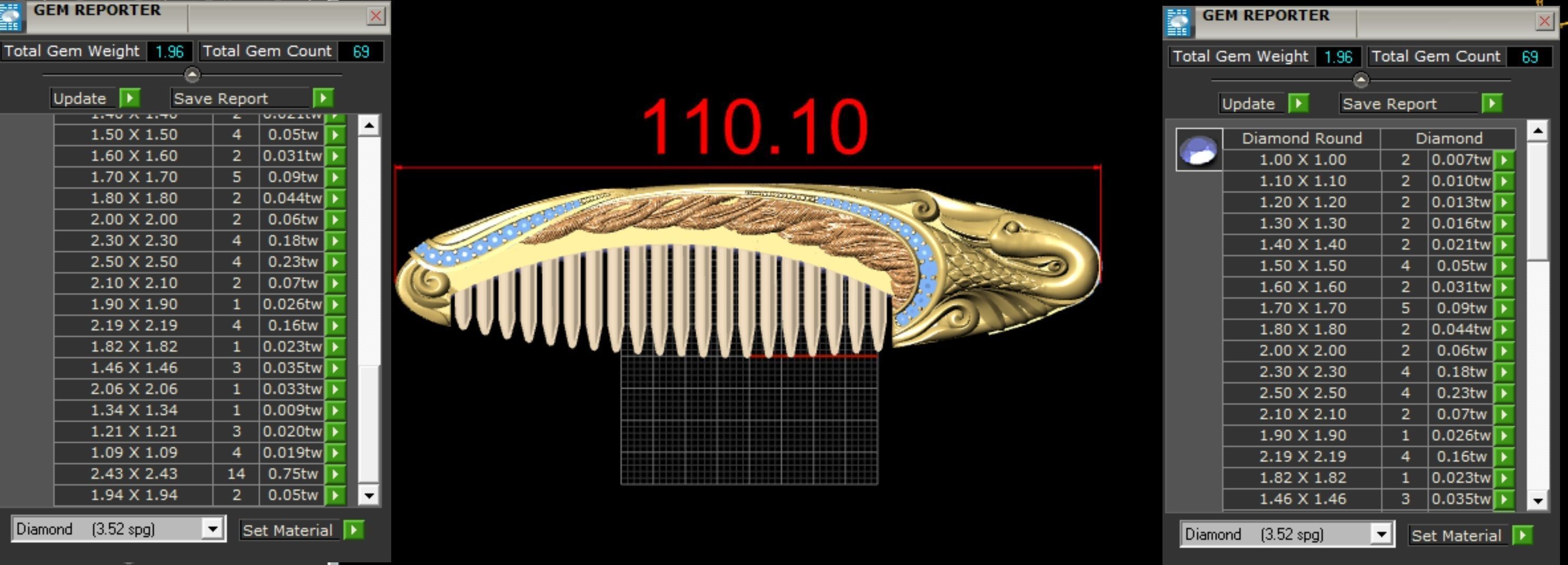 Exclusive Combs with a Swans 3D print model_8