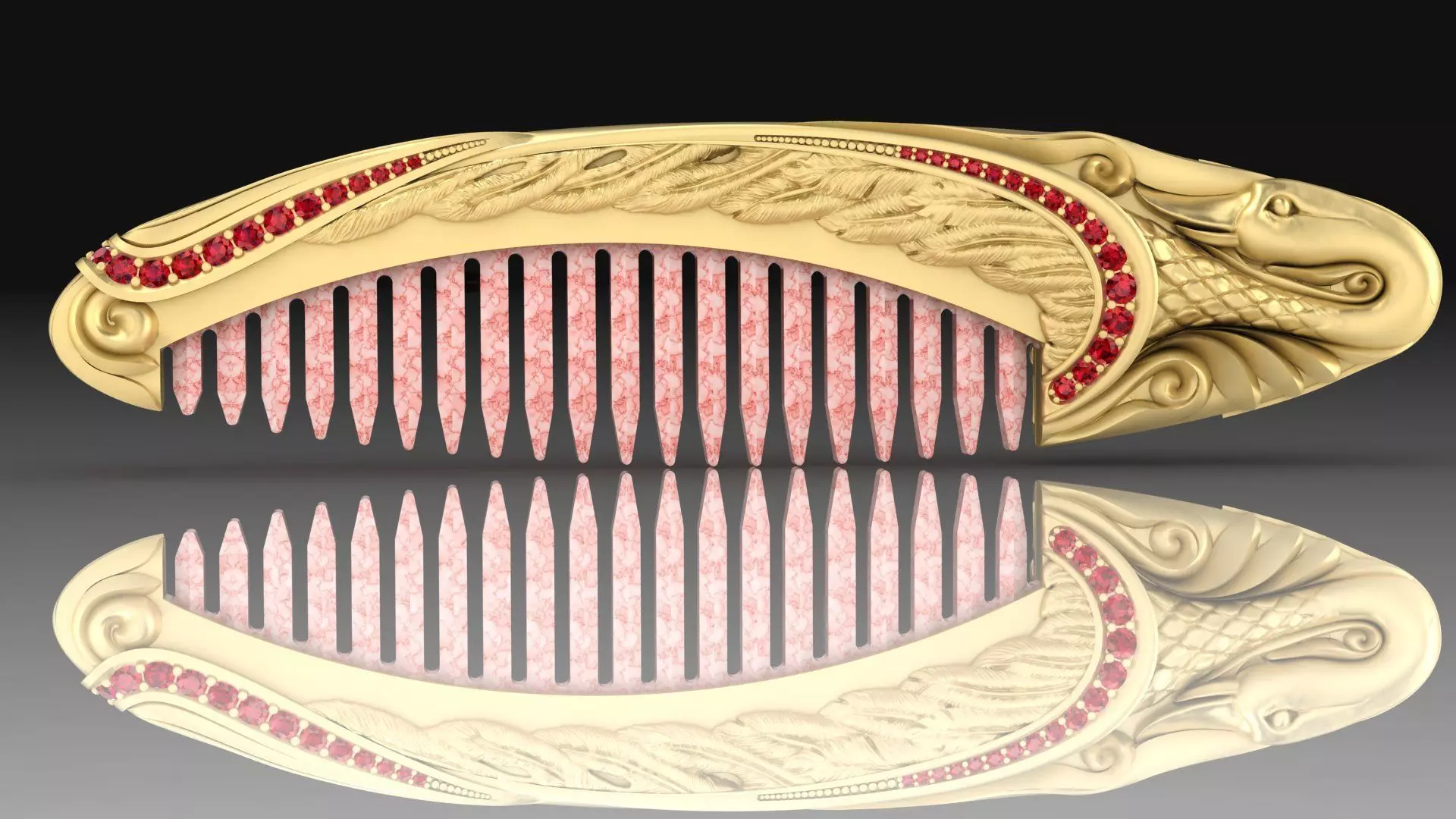 Exclusive Combs with a Swans 3D print model_0