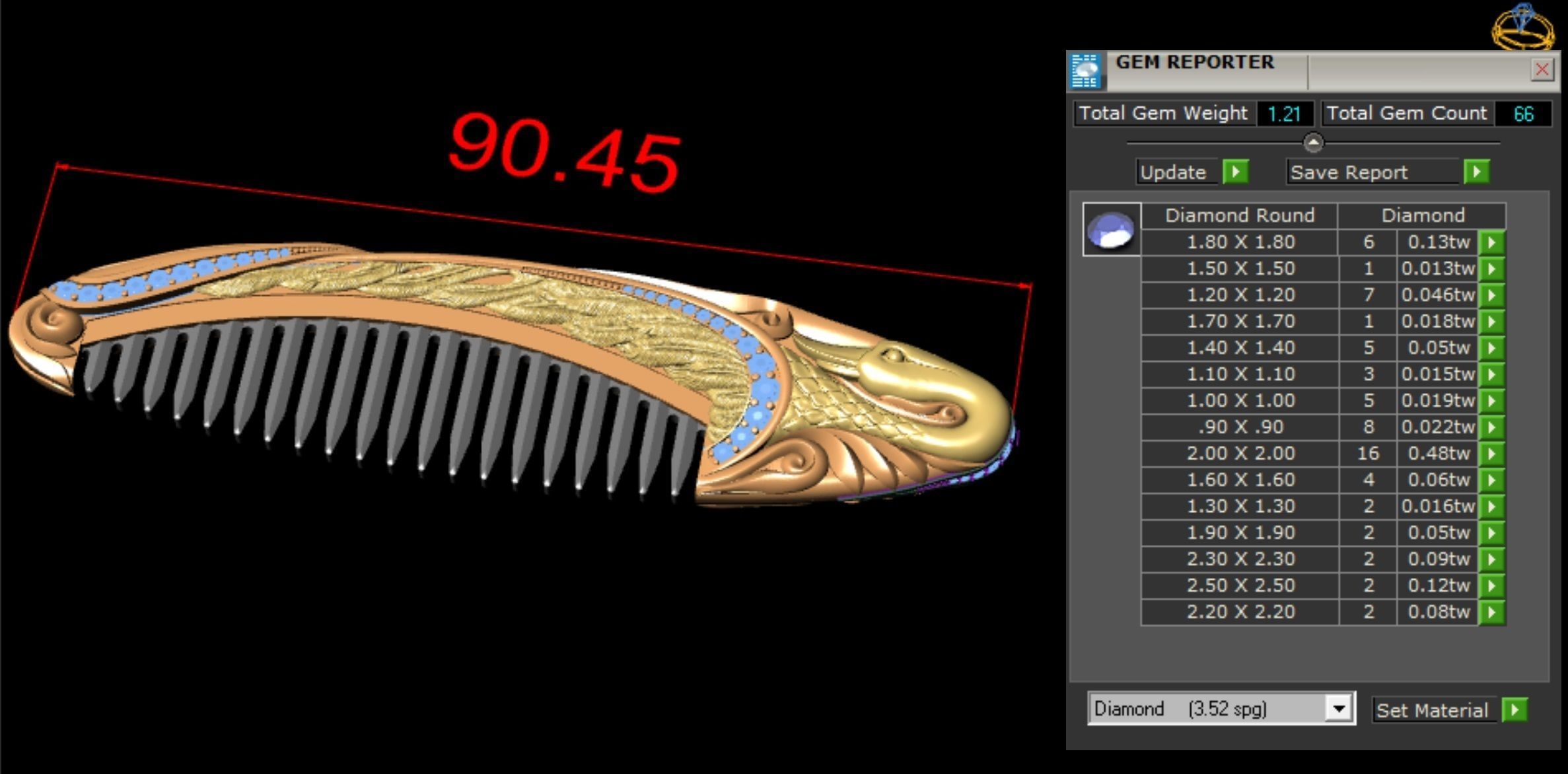 Exclusive Combs with a Swans 3D print model_6