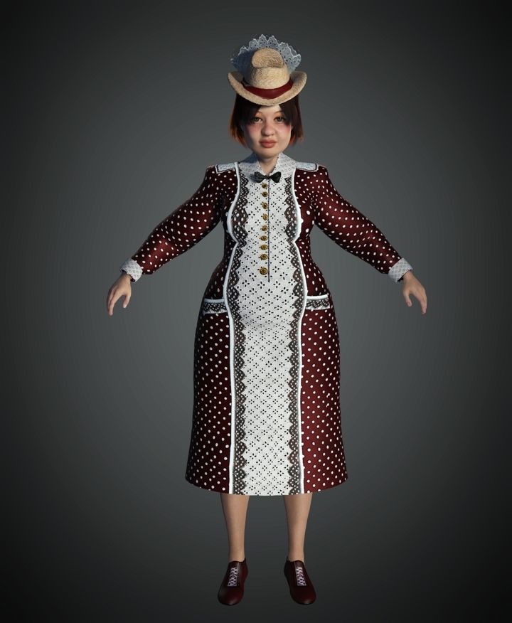 WWII The Mayor Wife 3D model_4