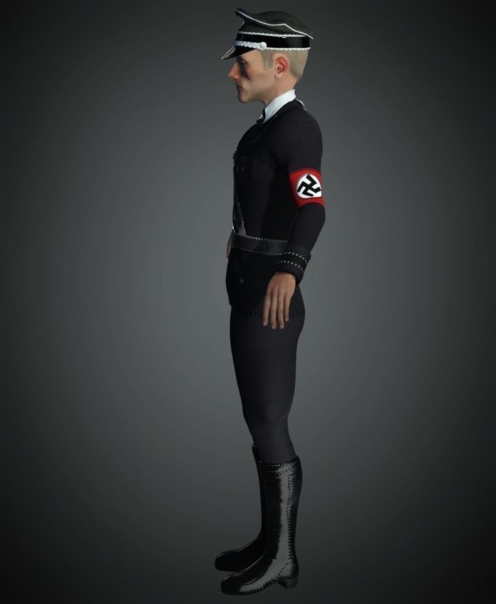 WWII Nazi Commander 3D model_5
