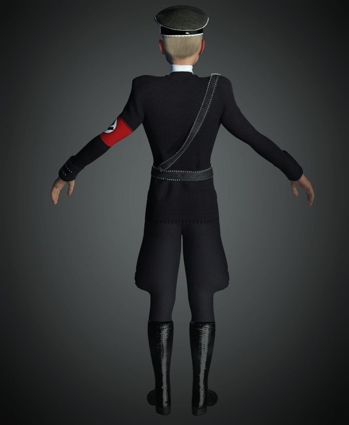 WWII Nazi Commander 3D model_6