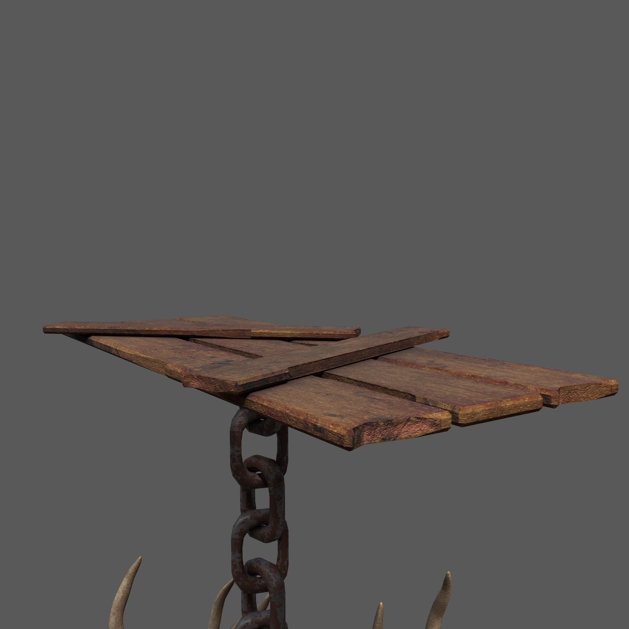 Large Antler Chandelier Free low-poly 3D model_15
