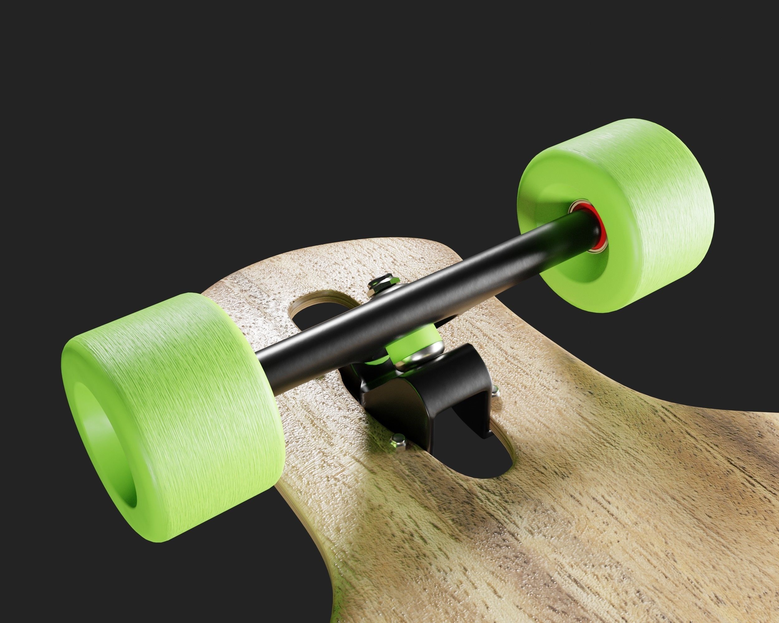 Longboard freeride 3D model_5