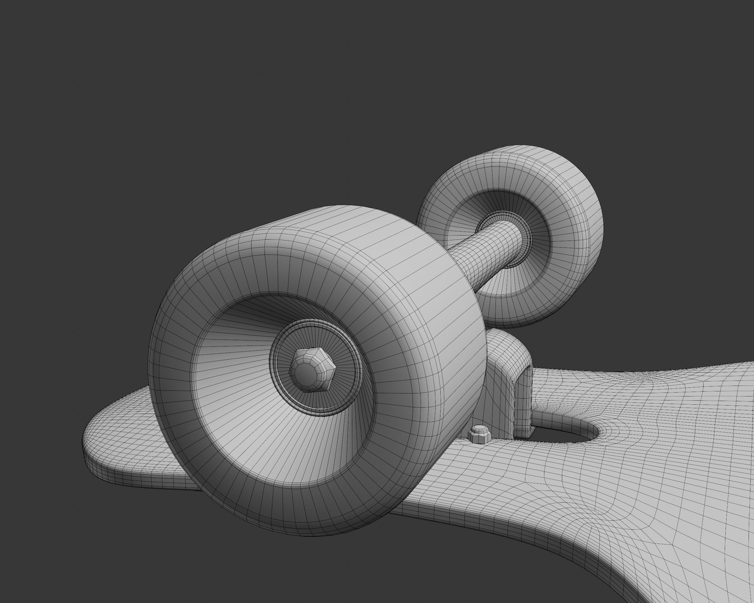 Longboard freeride 3D model_9