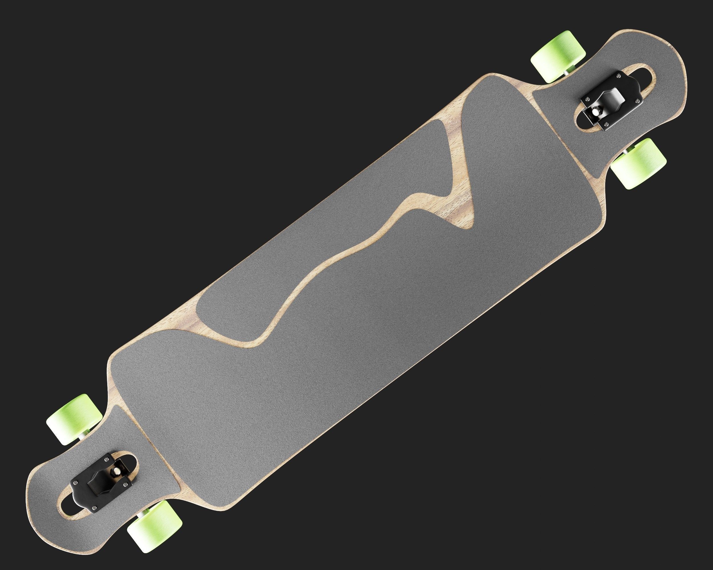 Longboard freeride 3D model_1