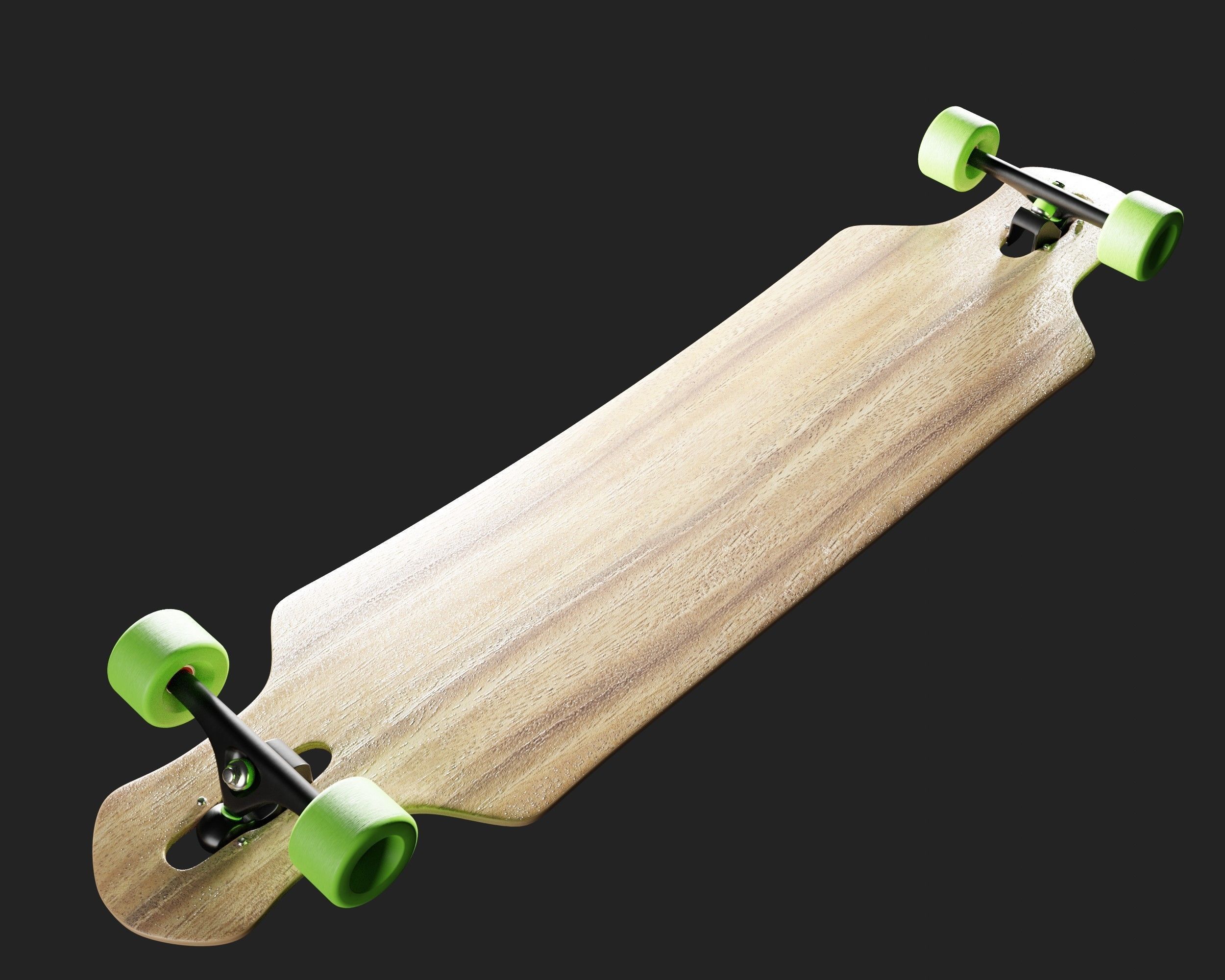 Longboard freeride 3D model_4