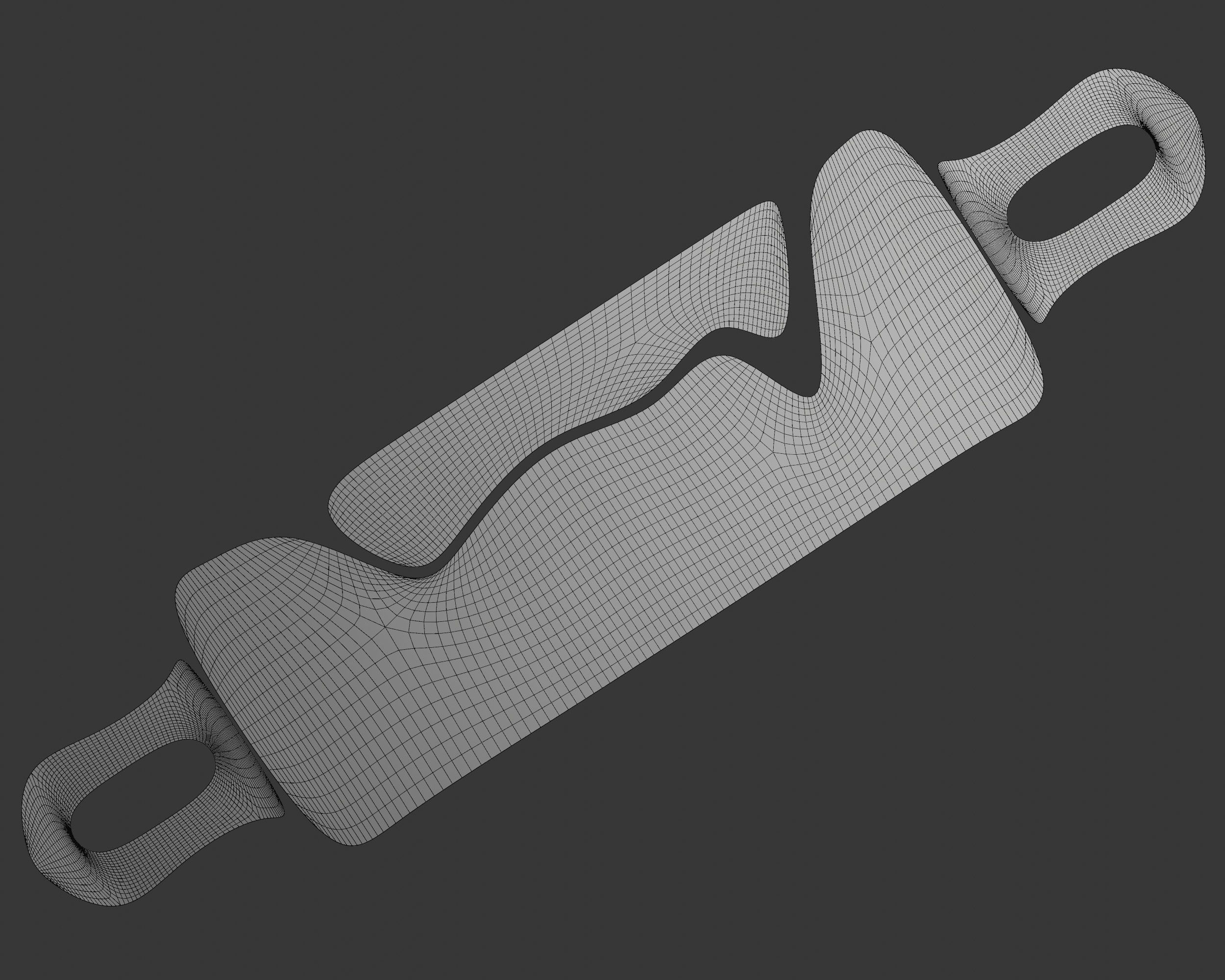 Longboard freeride 3D model_14