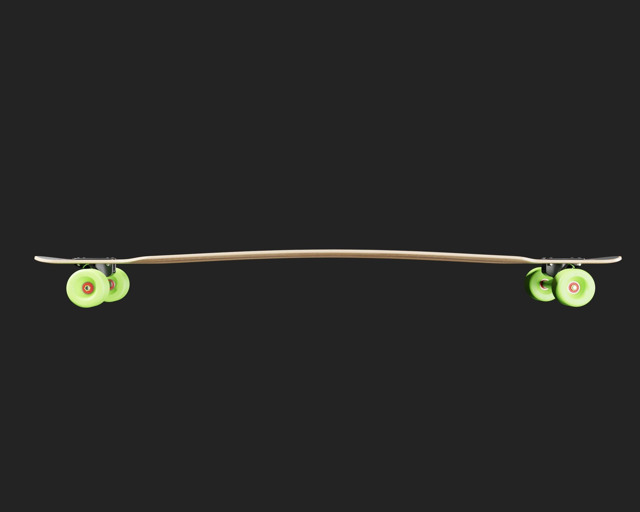 Longboard freeride 3D model_2