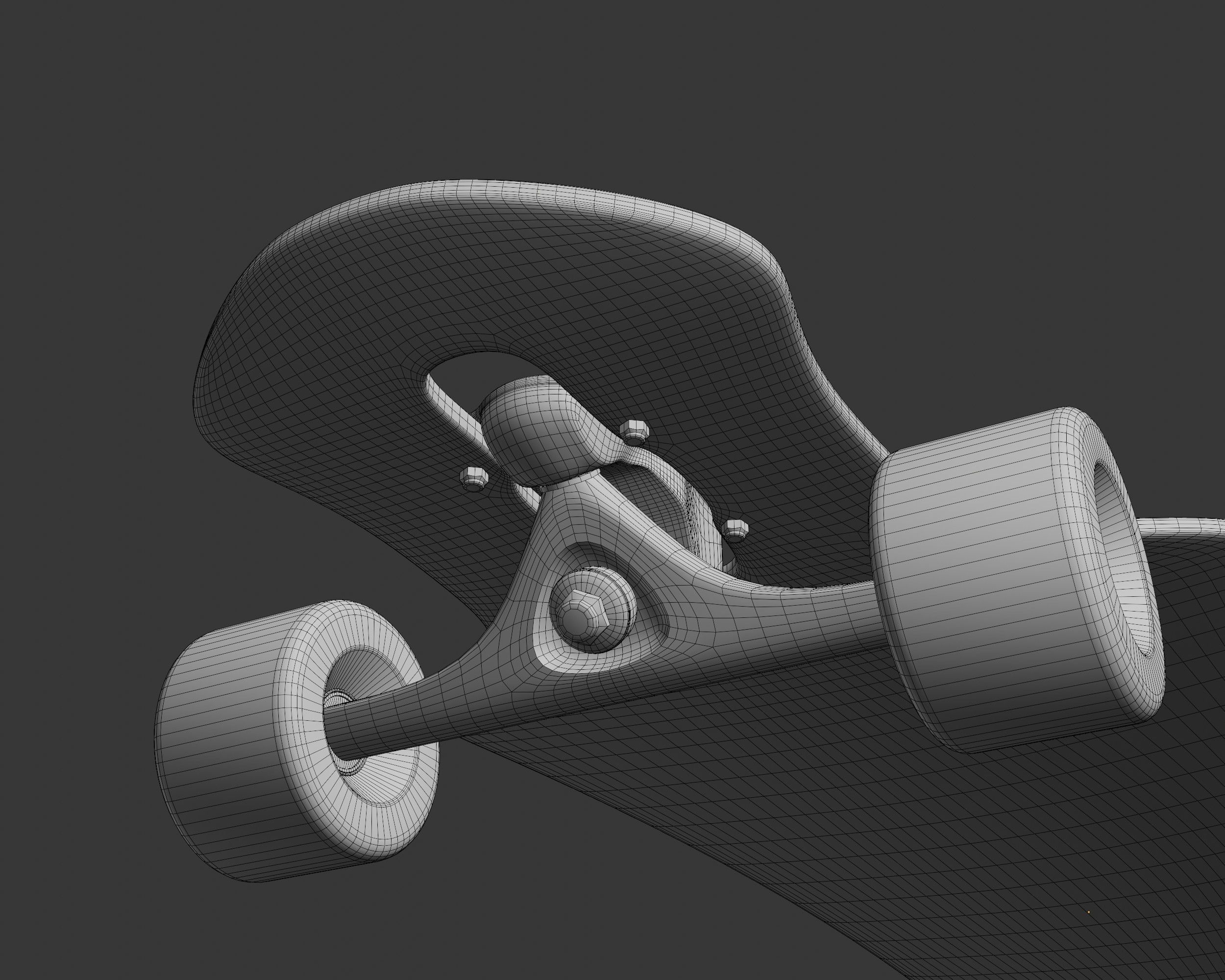 Longboard freeride 3D model_7