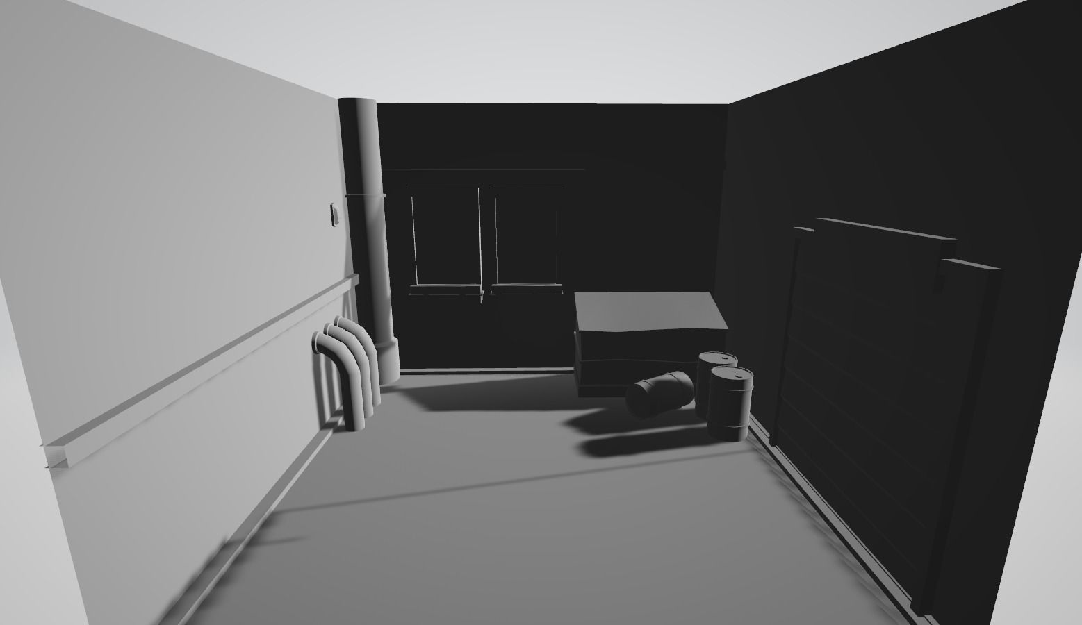 Back Alley Backdrop - Neon Cyberpunk Scenery - Full Perm Low-poly 3D model_14