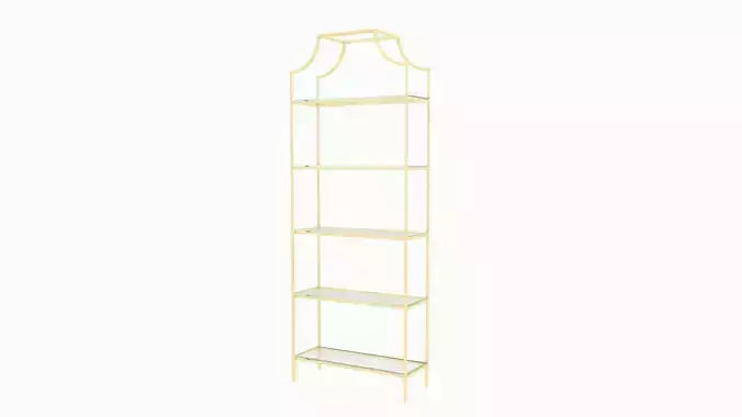 Glass Shelves Low-poly 3D model