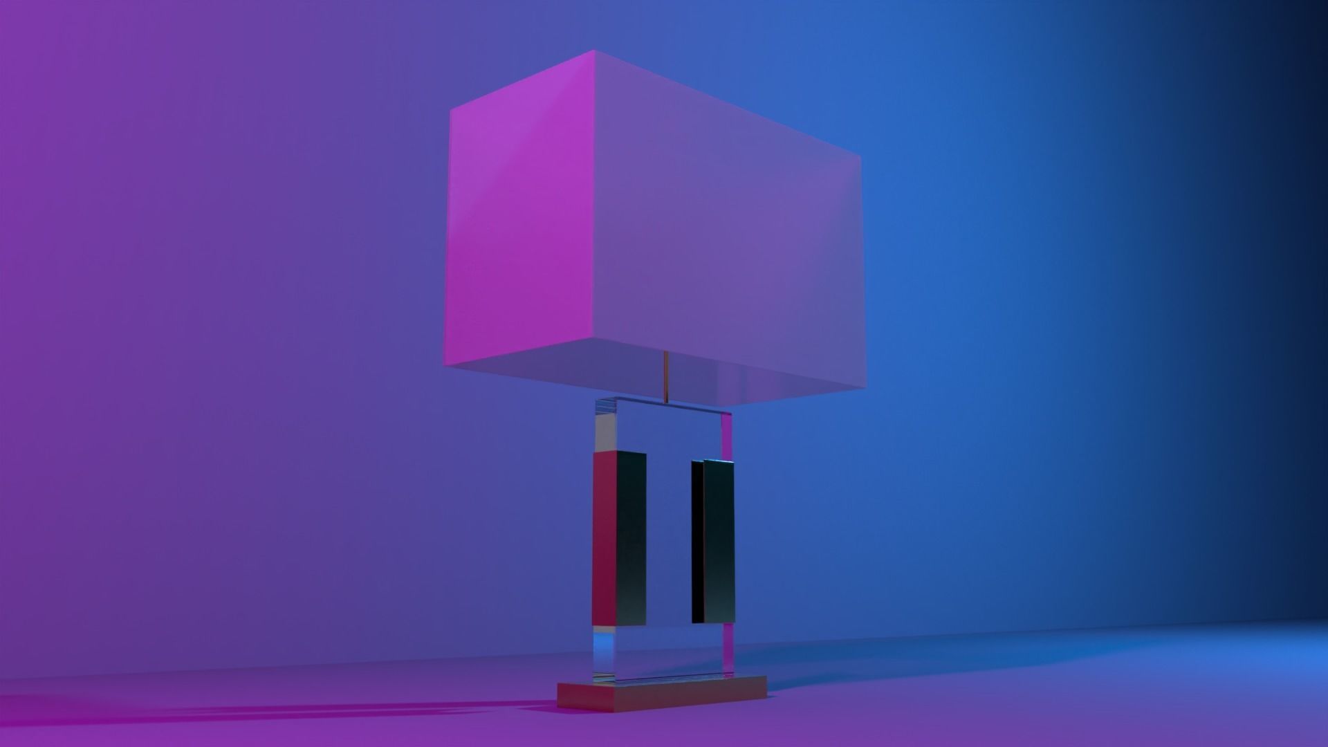 Glass Desk Lamp  Free 3D model_3