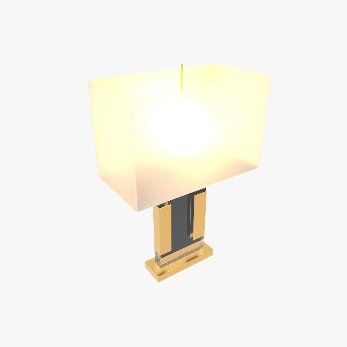 Glass Desk Lamp  Free 3D model_5