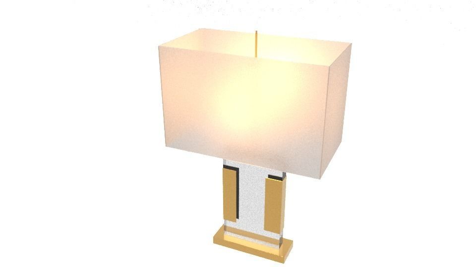 Glass Desk Lamp  Free 3D model_1