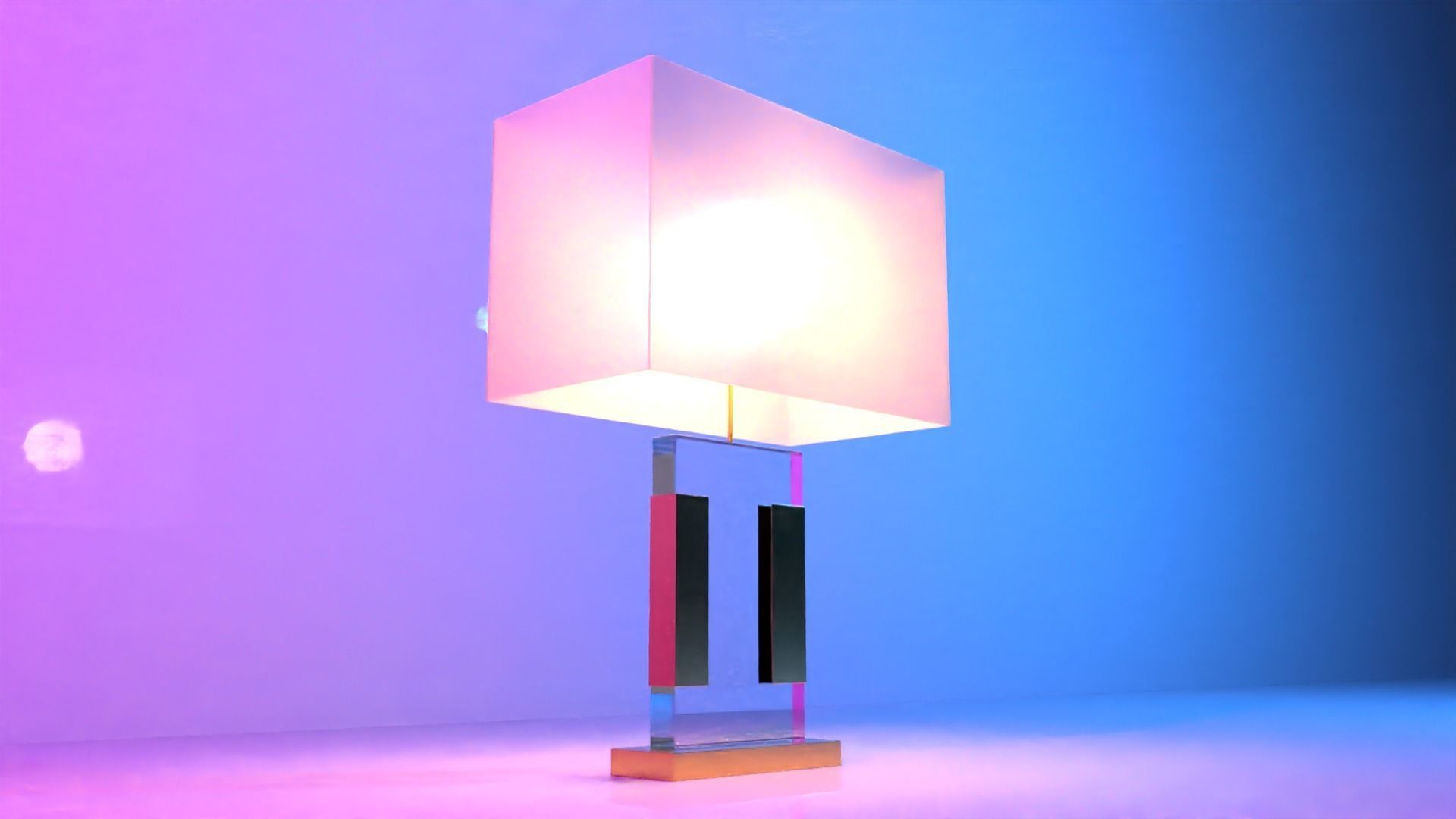 Glass Desk Lamp  Free 3D model_4