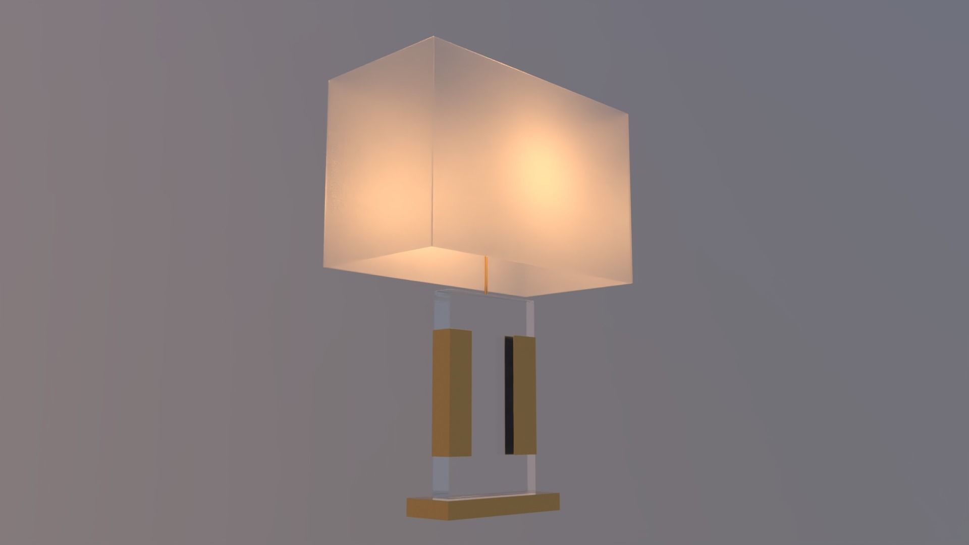 Glass Desk Lamp  Free 3D model_2