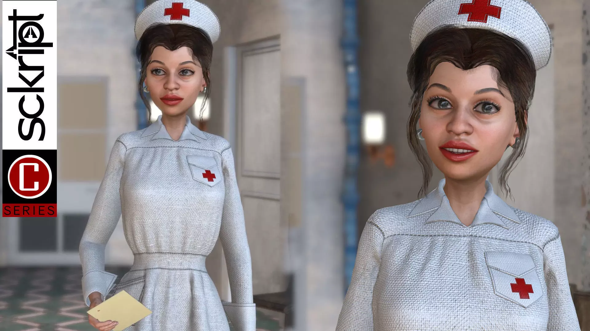 WWII Nurse 3D model_0