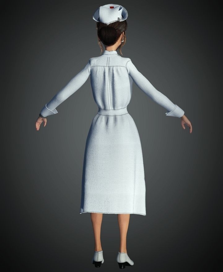 WWII Nurse 3D model_6