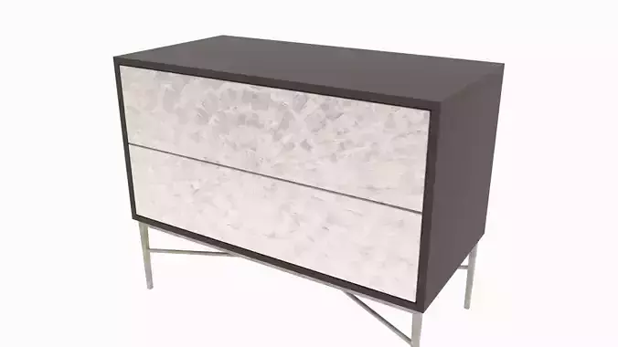 Nightstand modern cabinet with two drawers