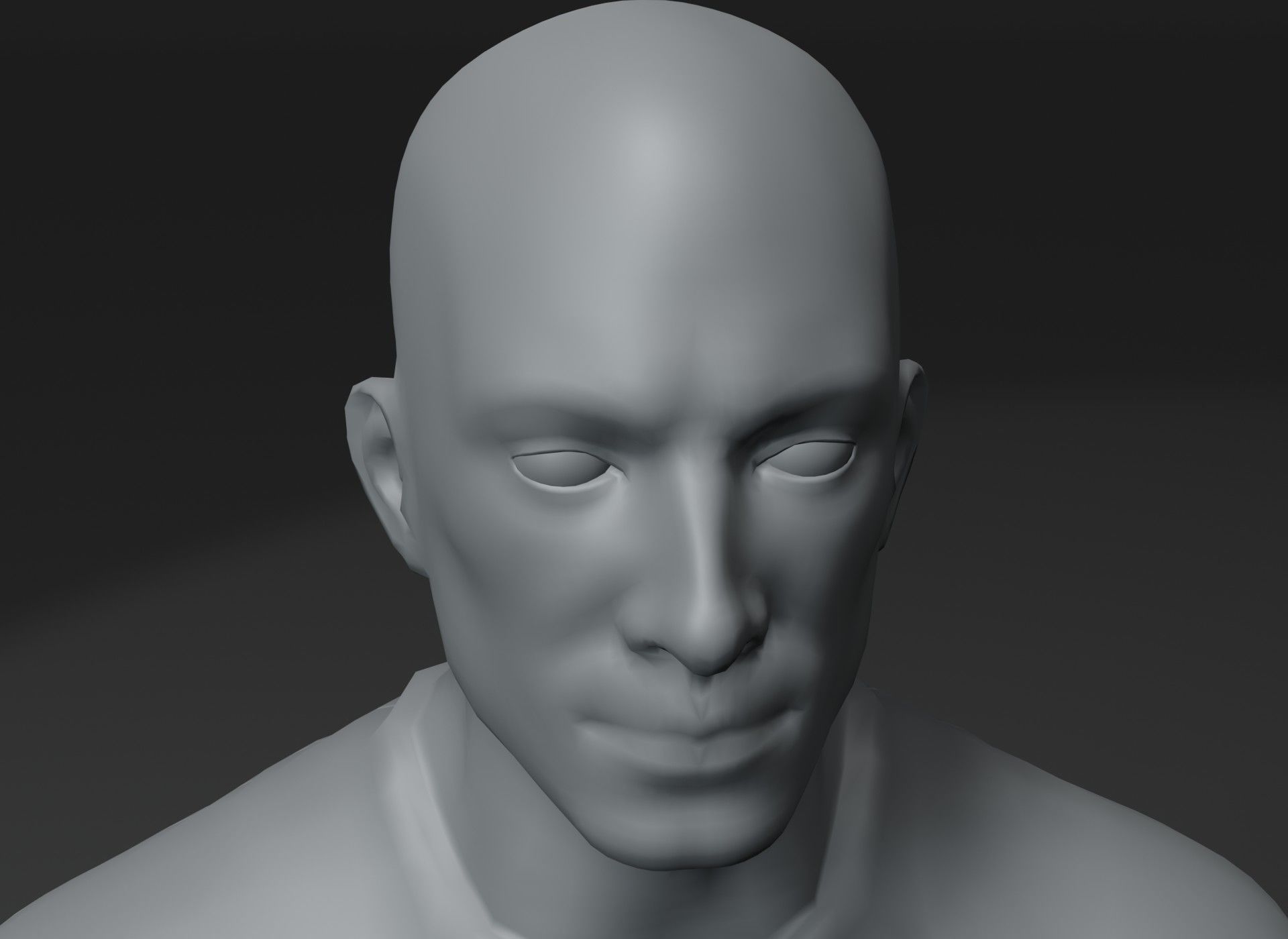 Clothed Male Body Base Mesh 3D Model 10k Polygons Low-poly 3D model_10