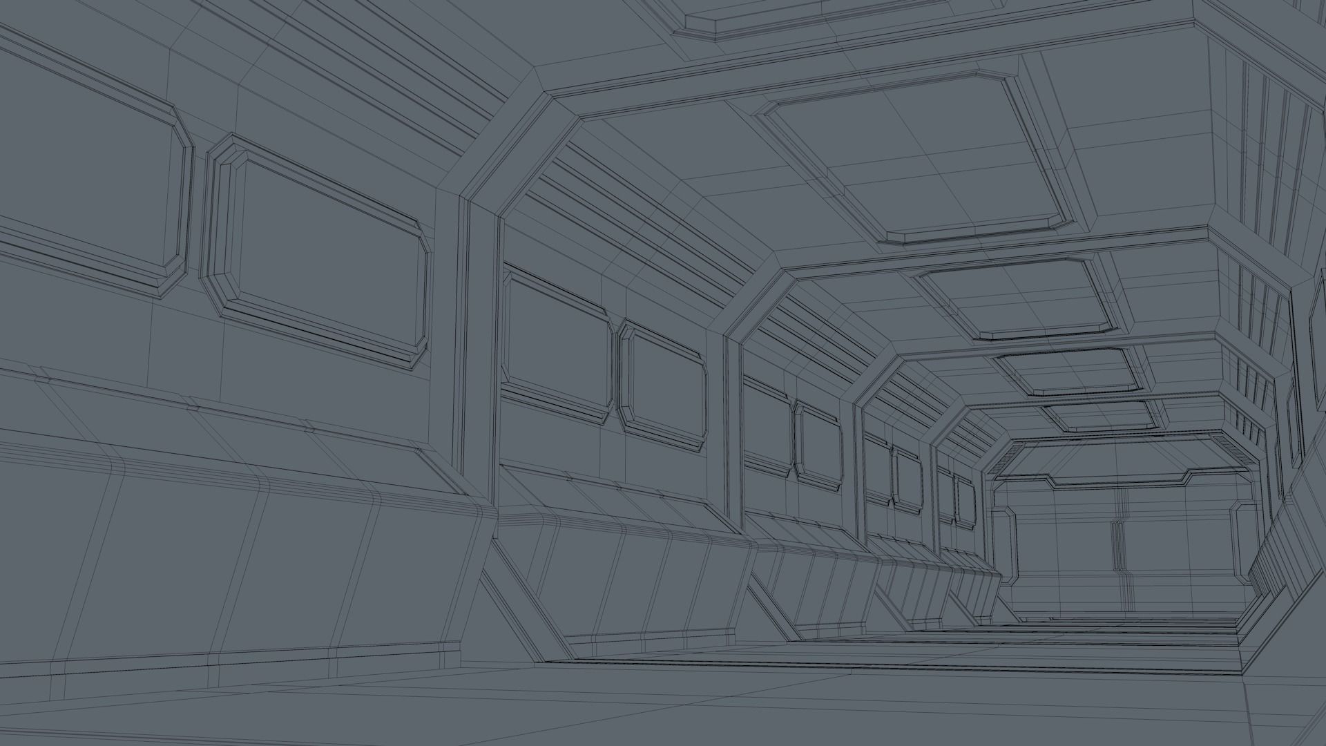 Sci Fi Corridor 3D model_11