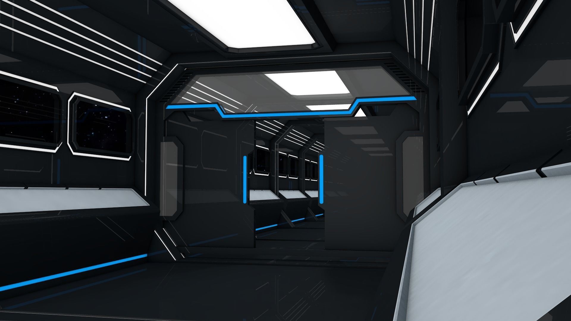 Sci Fi Corridor 3D model_7