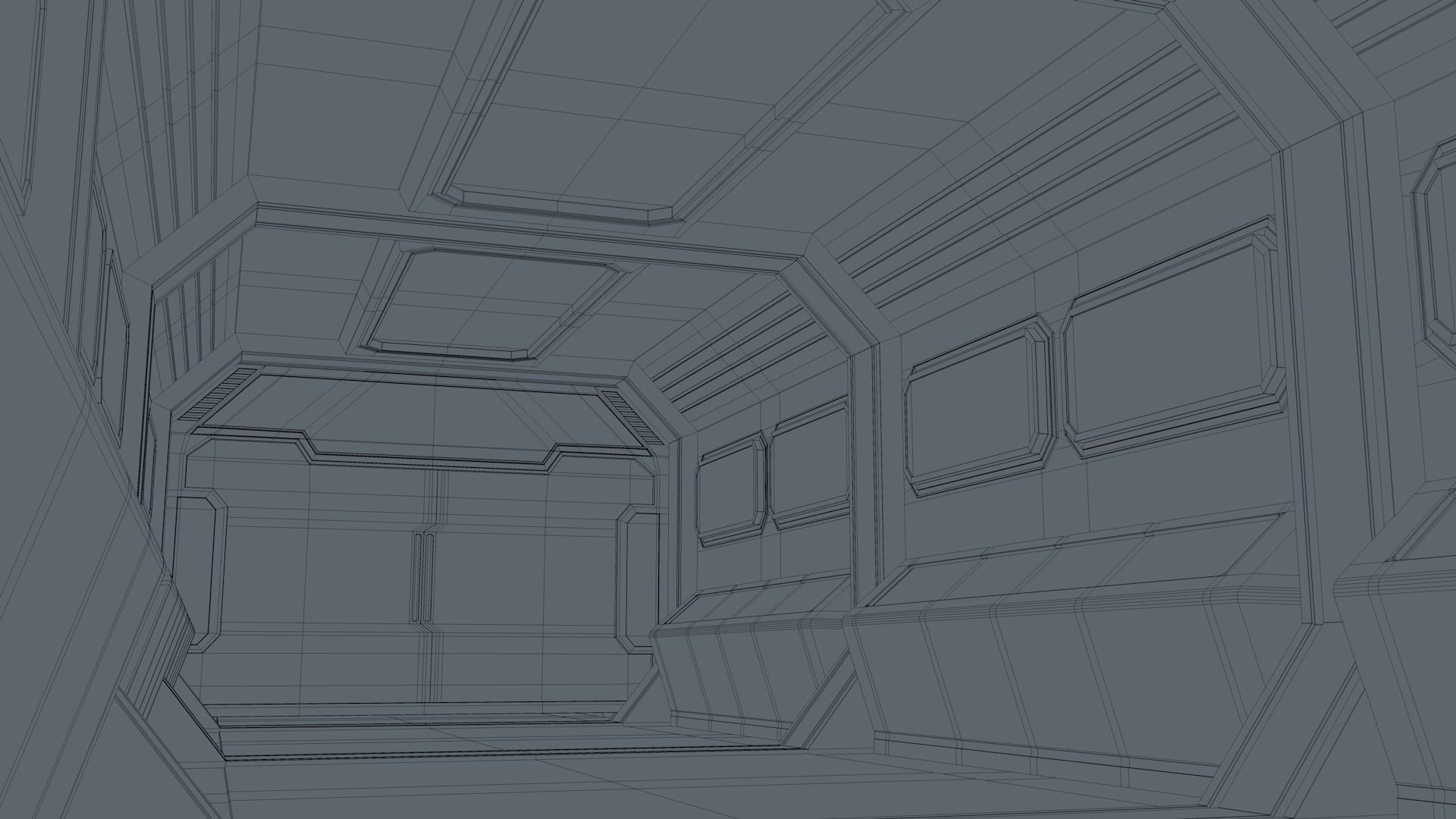 Sci Fi Corridor 3D model_13