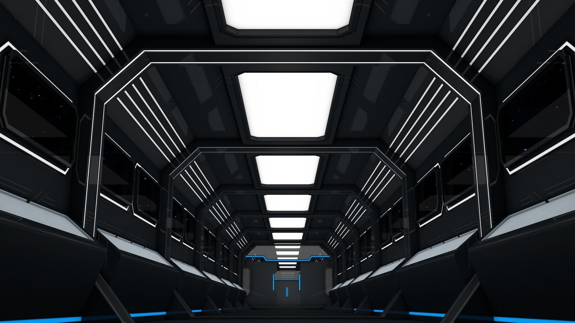 Sci Fi Corridor 3D model_8