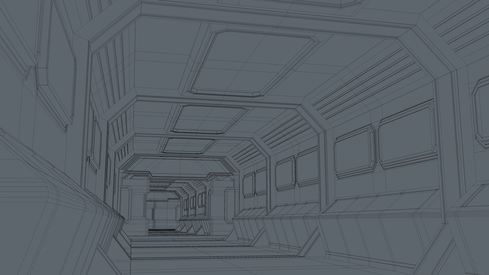 Sci Fi Corridor 3D model_17