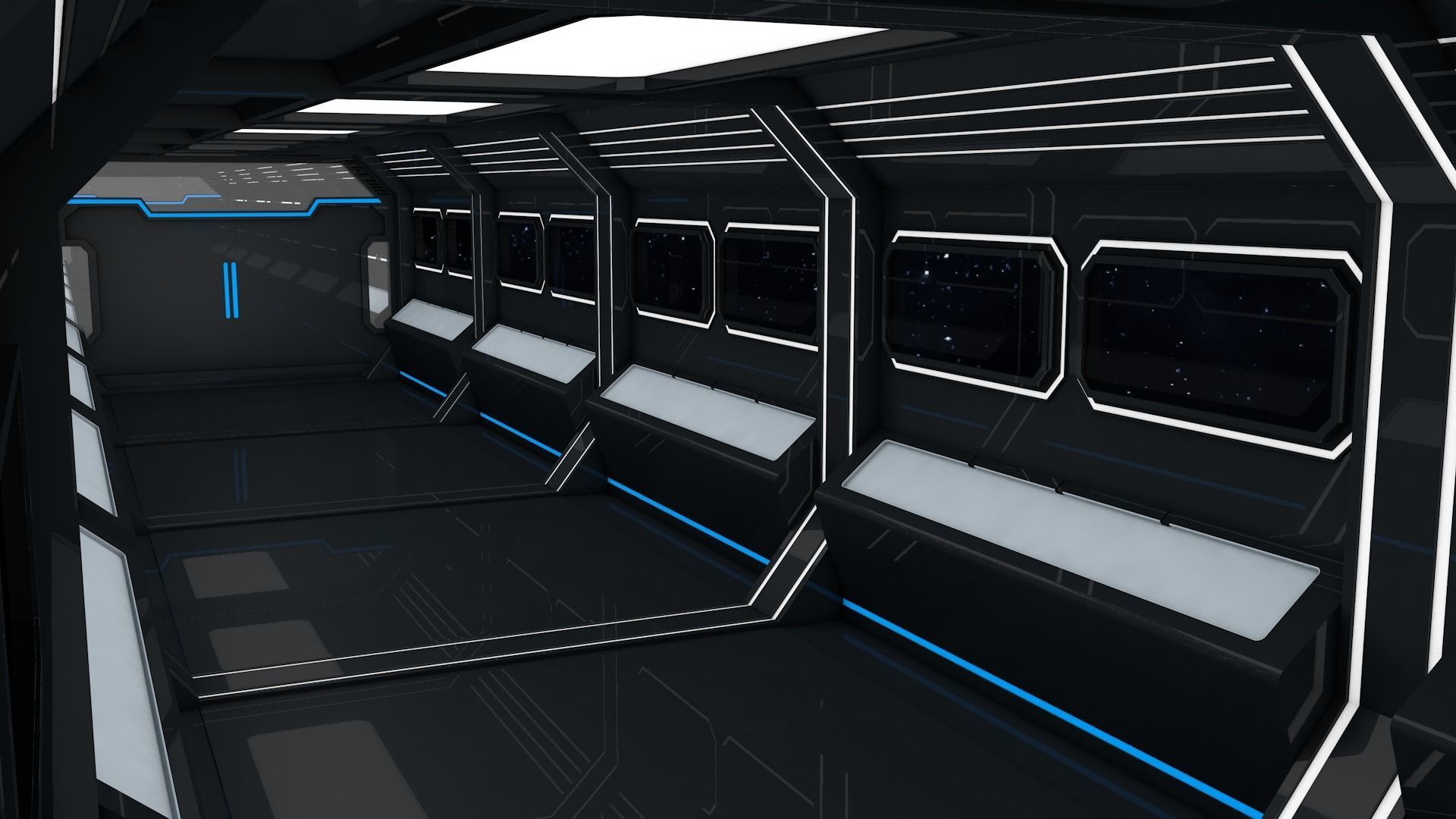 Sci Fi Corridor 3D model_3