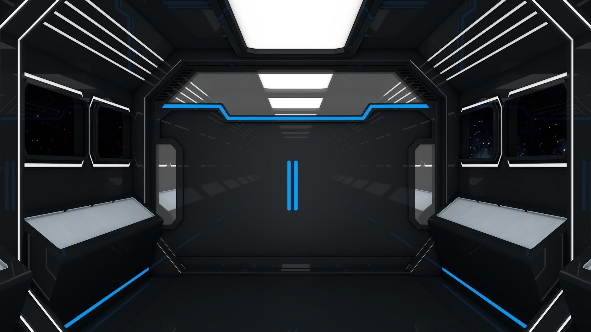 Sci Fi Corridor 3D model_5