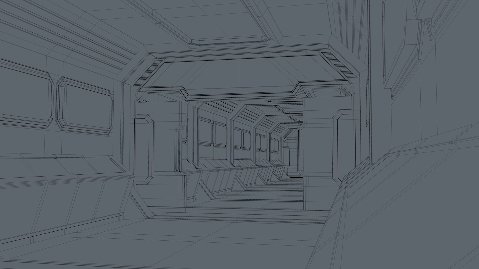 Sci Fi Corridor 3D model_16