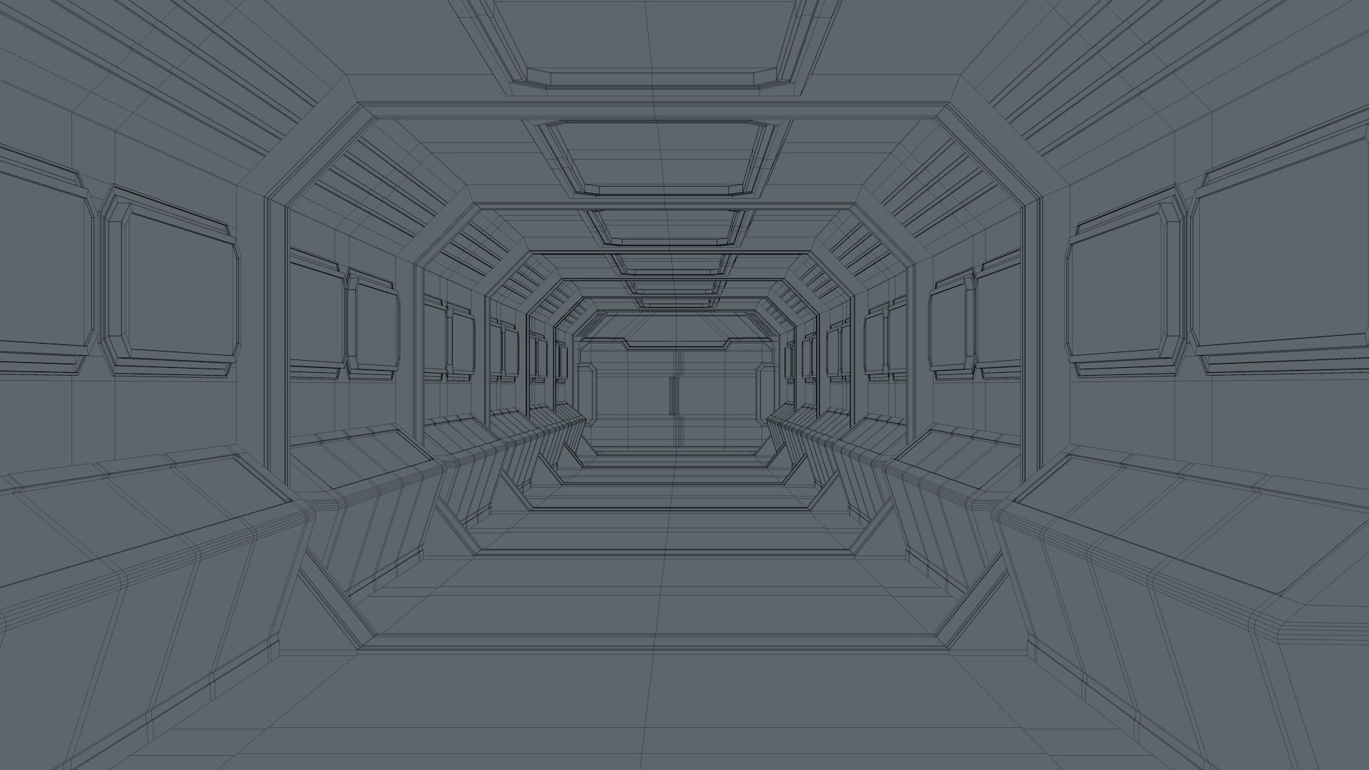 Sci Fi Corridor 3D model_10
