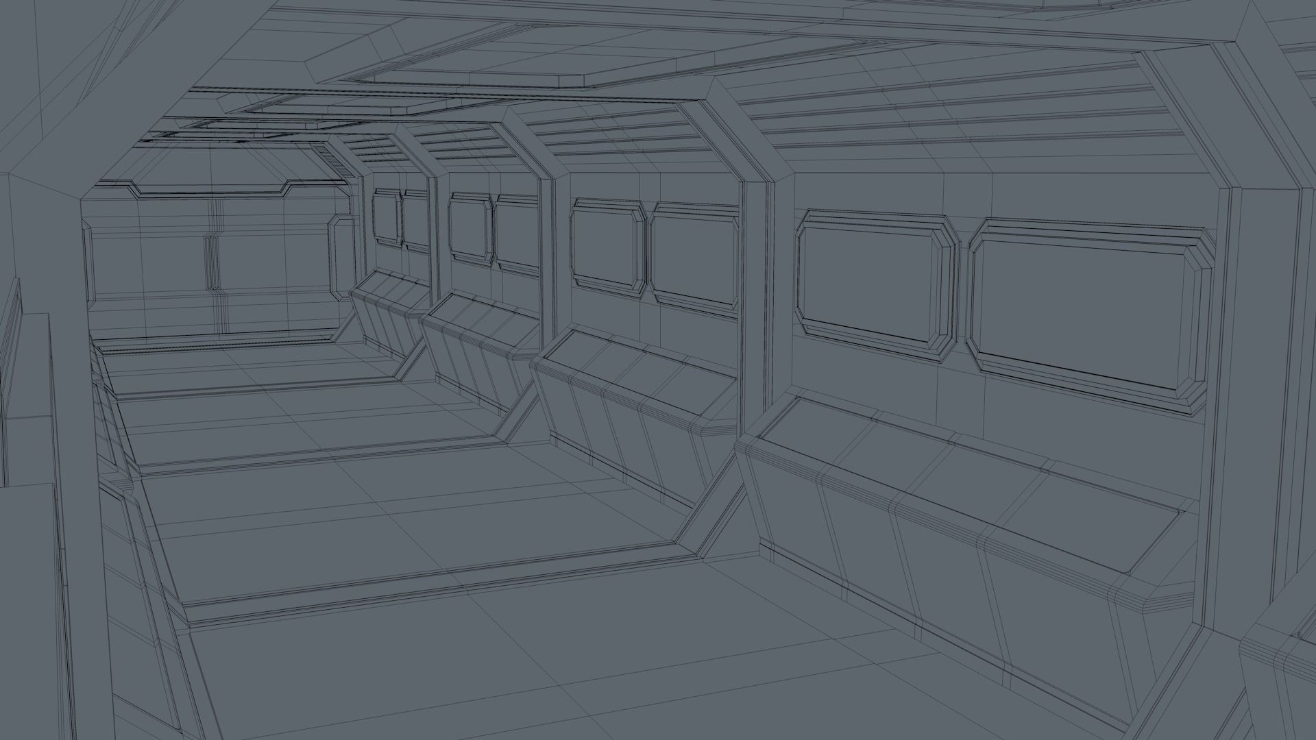 Sci Fi Corridor 3D model_12