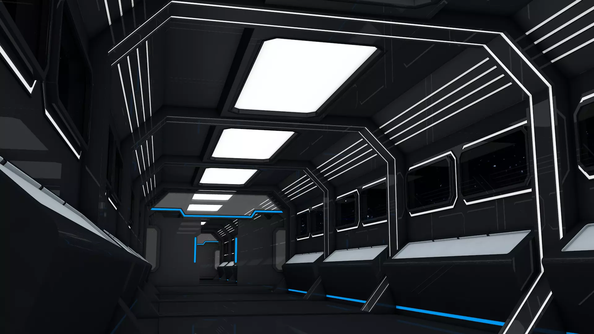 Sci Fi Corridor 3D model_0