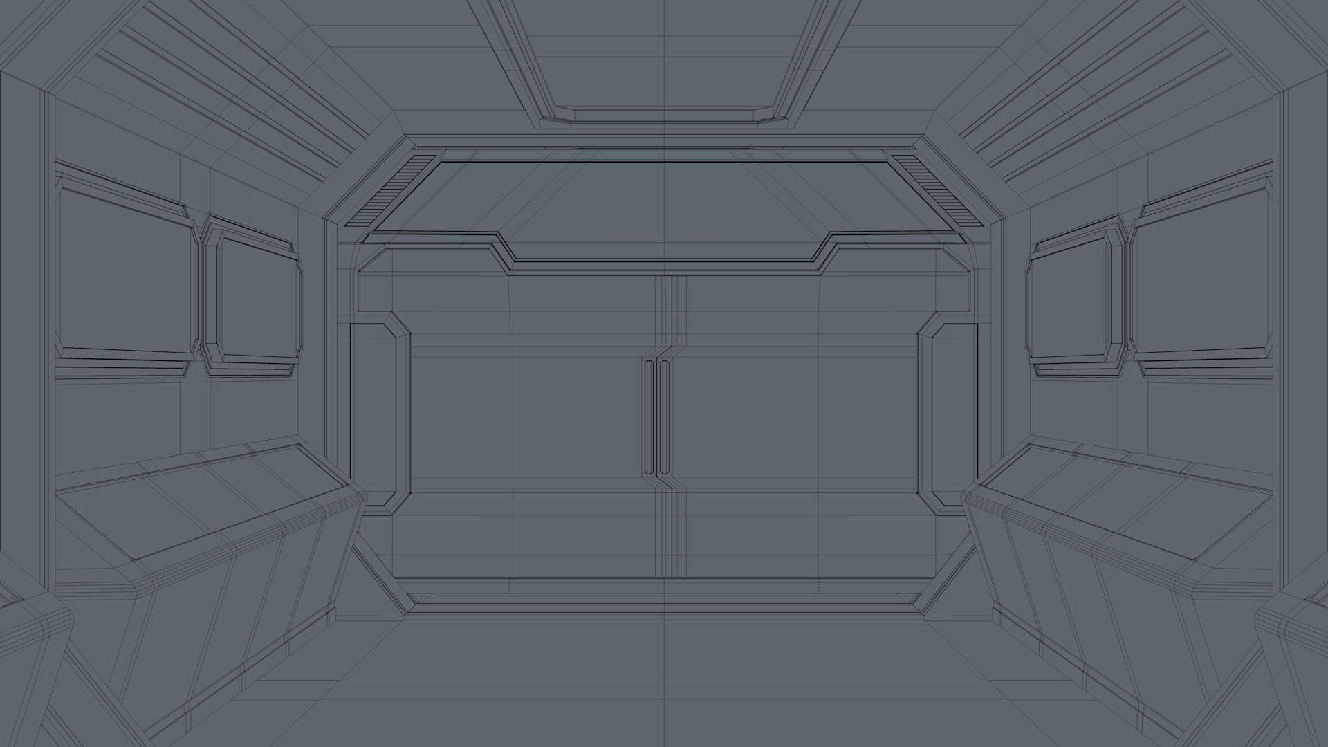 Sci Fi Corridor 3D model_14