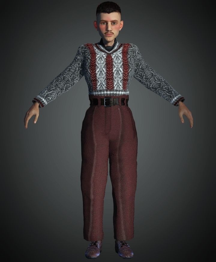 WWII The Artist 3D model_4