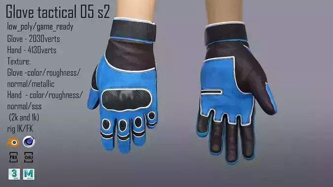 FPS hand glove tactical 05 s2