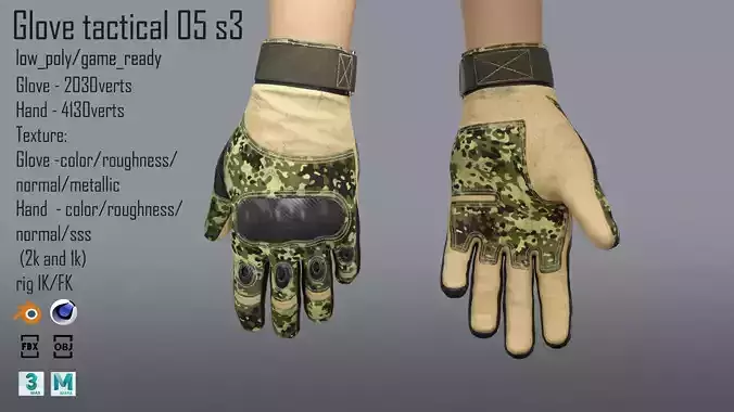 FPS hand glove tactical 05 s3